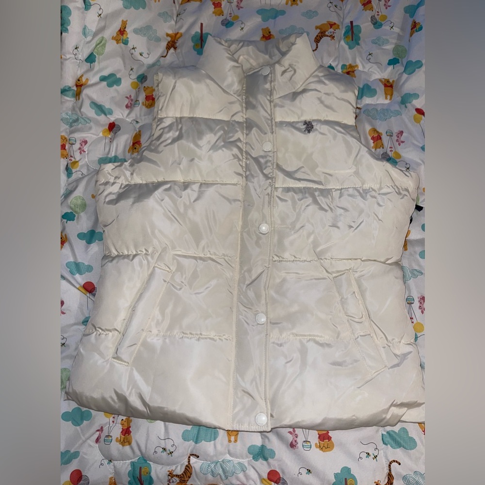NEW White Polo quilted vest